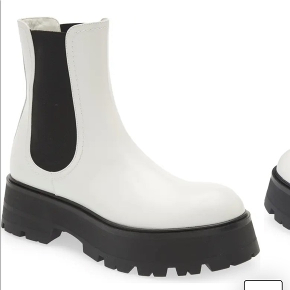 Nordstrom black and white combat boot - Picture 2 of 3